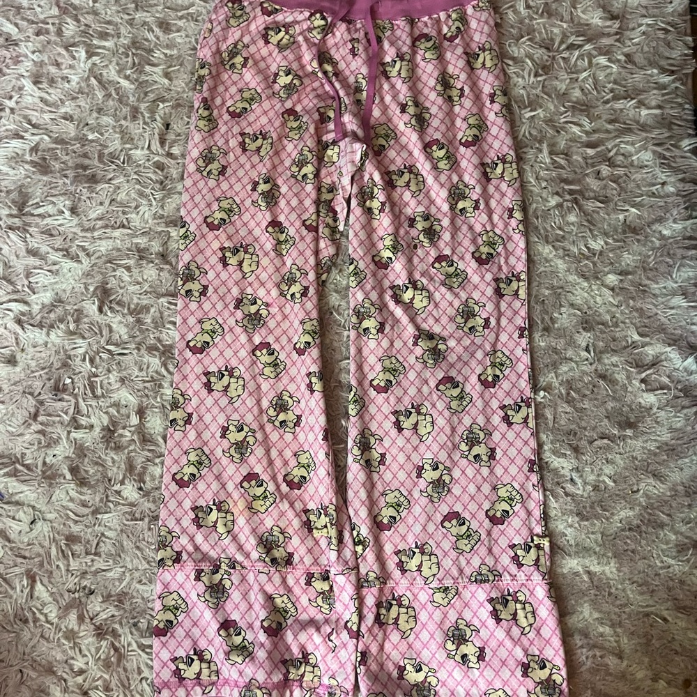 Limited Too Pink Pajama Bottoms with Bear Pattern